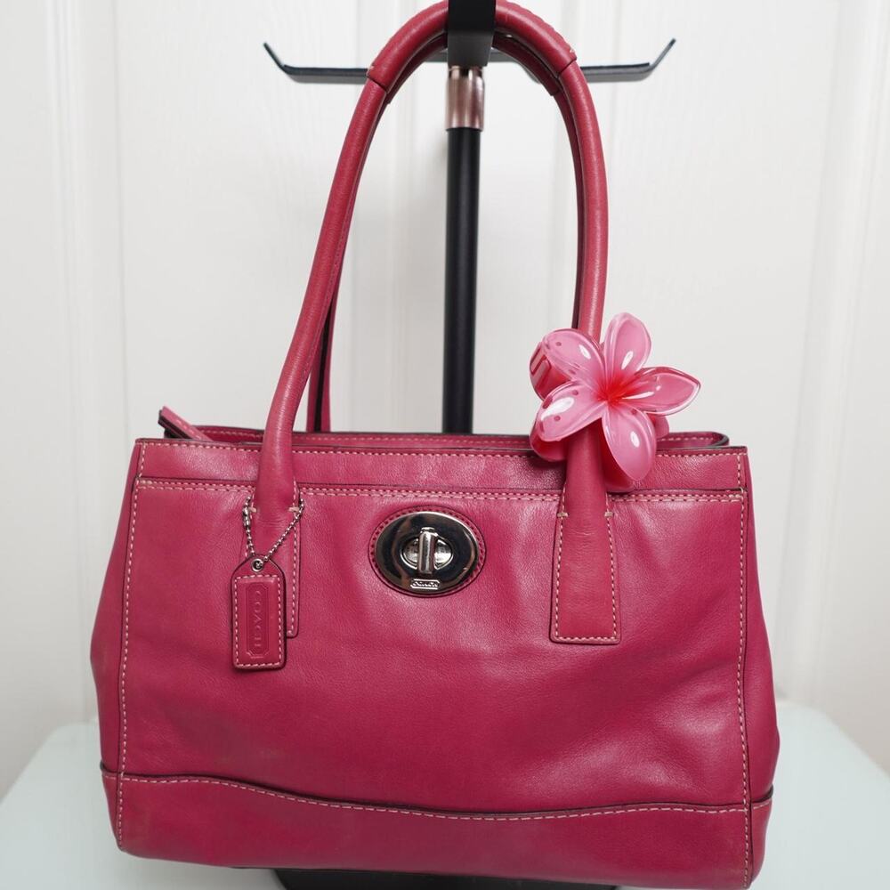 Coach Pink Leather Tote Bag Y2K